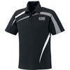 BLK/GRAY POLY PIQUE POLO